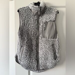 Abercrombie & Fitch Gray Sherpa Vest